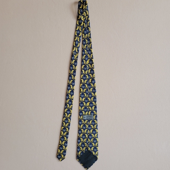 Gherardini Firenze 100% Silk Made In Italy Elephant Motif Tie - Picture 7 of 8